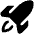 Rocket Launch Fill Icon from Phosphor Fill Set