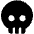 Skull Fill Icon from Phosphor Fill Set