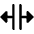 Split Horizontal Fill Icon from Phosphor Fill Set