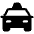 Taxi Fill Icon from Phosphor Fill Set