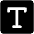 Text T Fill Icon from Phosphor Fill Set