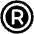 Trademark Registered Fill Icon from Phosphor Fill Set
