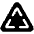 Triangle Dashed Fill Icon from Phosphor Fill Set