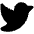 Twitter Logo Fill Icon from Phosphor Fill Set