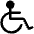 Wheelchair Fill Icon from Phosphor Fill Set