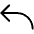 Arrow Bend Up Left Light Icon from Phosphor Light Set