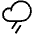 Cloud Rain Light Icon from Phosphor Light Set