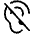 Ear Slash Light Icon from Phosphor Light Set