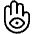 Hand Eye Light Icon from Phosphor Light Set