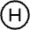 Letter Circle H Light Icon from Phosphor Light Set