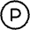 Letter Circle P Light Icon from Phosphor Light Set