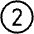 Number Circle Two Light Icon from Phosphor Light Set