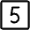 Number Square Five Light Icon from Phosphor Light Set