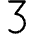 Number Three Light Icon from Phosphor Light Set