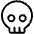 Skull Light Icon from Phosphor Light Set