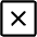 X Square Light Icon from Phosphor Light Set