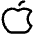 Apple Logo Icon from Phosphor Regular Set