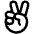 Download free Hand Peace PNG, SVG vector icon from Phosphor Regular set.