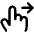 Hand Swipe Right Icon from Phosphor Regular Set