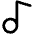 Music Note Simple Icon from Phosphor Regular Set