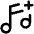 Music Notes Plus Icon from Phosphor Regular Set