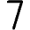 Number Seven Icon from Phosphor Regular Set