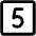 Number Square Five Icon from Phosphor Regular Set