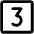 Number Square Three Icon from Phosphor Regular Set