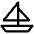 Sailboat Icon from Phosphor Regular Set
