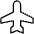 Airplane Thin Icon from Phosphor Thin Set