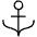 Anchor Thin Icon from Phosphor Thin Set
