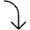 Arrow Bend Right Down Thin Icon from Phosphor Thin Set