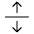 Arrows Out Line Vertical Thin Icon from Phosphor Thin Set