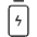 Battery Charging Vertical Thin Icon from Phosphor Thin Set