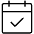 Calendar Check Thin Icon from Phosphor Thin Set