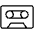 Cassette Tape Thin Icon from Phosphor Thin Set