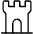 Castle Turret Thin Icon from Phosphor Thin Set