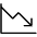 Chart Line Down Thin Icon from Phosphor Thin Set