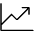 Chart Line Up Thin Icon from Phosphor Thin Set | Free Download as SVG Vector and Transparent PNG | Streamline icons