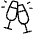 Cheers Thin Icon from Phosphor Thin Set