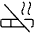 Cigarette Slash Thin Icon from Phosphor Thin Set