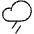 Cloud Rain Thin Icon from Phosphor Thin Set