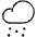 Cloud Snow Thin Icon from Phosphor Thin Set | Free Download as SVG Vector and Transparent PNG | Streamline icons