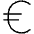 Currency Eur Thin Icon from Phosphor Thin Set