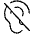 Ear Slash Thin Icon from Phosphor Thin Set