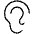 Ear Thin Icon from Phosphor Thin Set