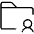 Folder User Thin Icon from Phosphor Thin Set