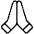 Hands Praying Thin Icon from Phosphor Thin Set