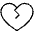 Heart Break Thin Icon from Phosphor Thin Set