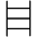 Ladder Simple Thin Icon from Phosphor Thin Set